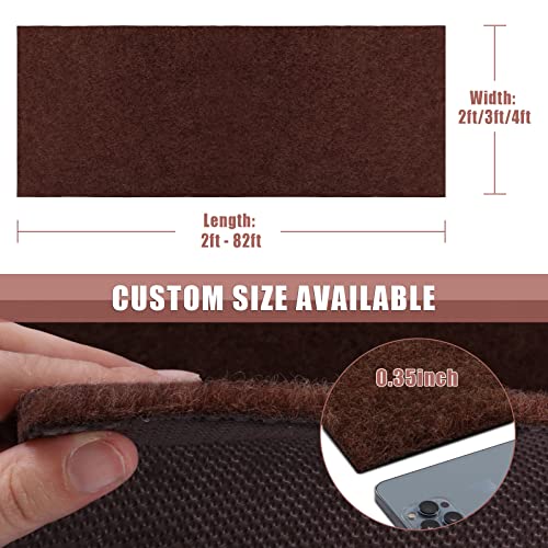 Zgr Runner Rug 2 Ft X 6 Ft Carpet Runners, Indoor/Outdoor Hallway Kitchen Entryway Bedroom Area Rugs With Natural Non-Slip Rubber Backing, Garage Mat, Chocolate Brown, Custom #TOP1