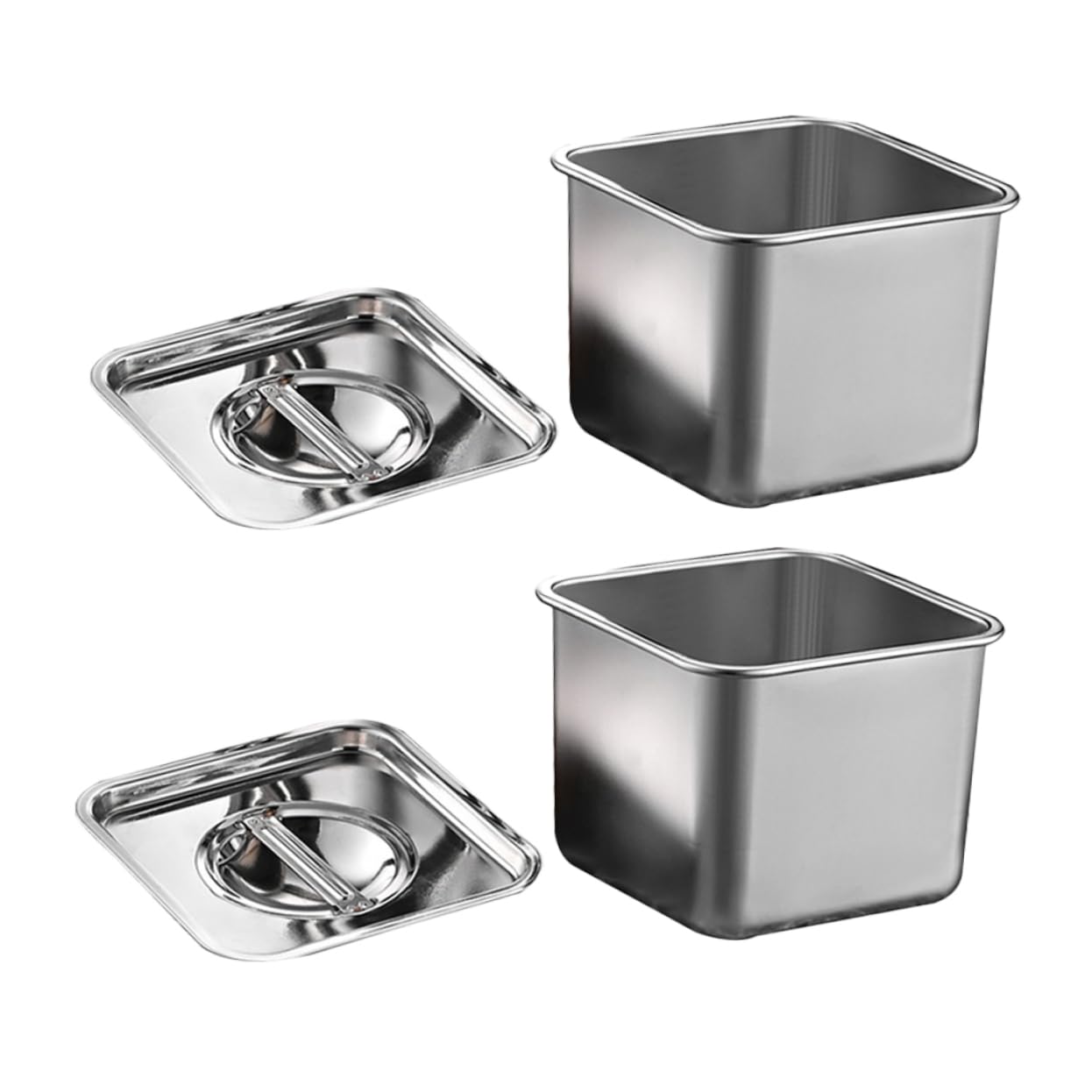 Support de nourriture pour buffet en acier inoxydable avec couvercle amovible
