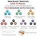 AD Beads 8mm Natural Loose Beads 112 Pieces for Making mala Necklace or Bracelet (7 Chakra Beads)