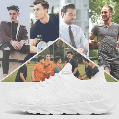 Image of Running Shoes for Men Non Slip Tennis Gym Sneakers Lightweight Breathable Mesh Athletic Shoe Comfortable Casual Workout Walking Shoe for Outdoor Travel Work and Daily Use