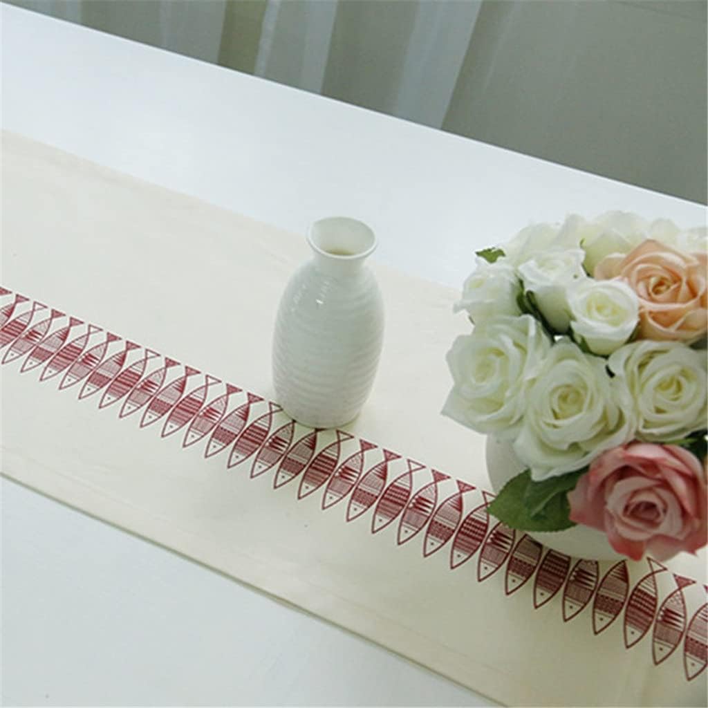 Small Red Fish Table Runner Linen Cotton Tafelloper Tafel Loper(30x180cm)