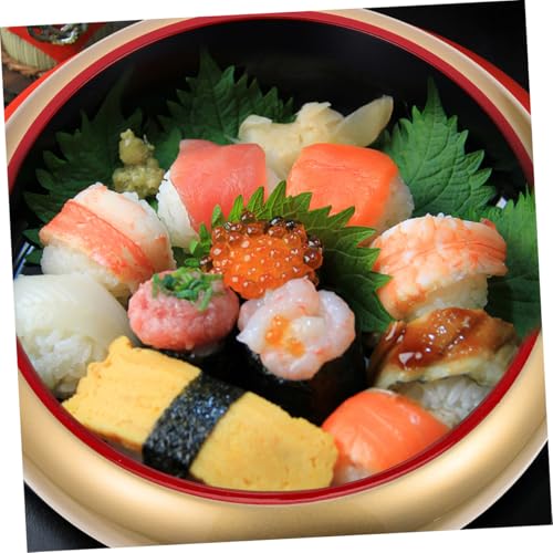 Plato redondo de plástico para sushi Toyvian miniatura 6