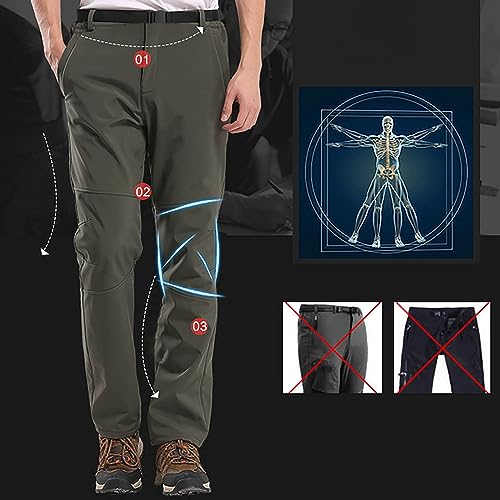 Pantalon de pluie imperméable chaud coupe-vent outdoor gris XL