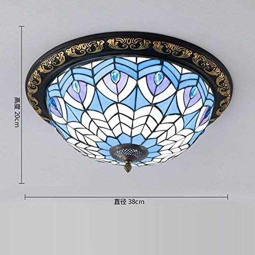 Plafonnier LED vintage style Tiffany pour un éclairage doux - 2