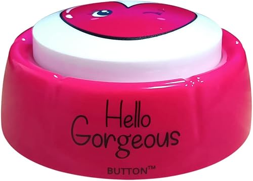 Miniatura 4 de Talkie Toys Products Hello Gorgeous Button - Reproduce una cita y afirmación motivacional Hello Gorgeous
