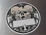 Digitaldruck Mehrfarbig Umweltplakette Skull Totenkopf Shocker Hand Auto Aufkleber JDM Tuning OEM DUB Decal Stickerbomb Bombing fun