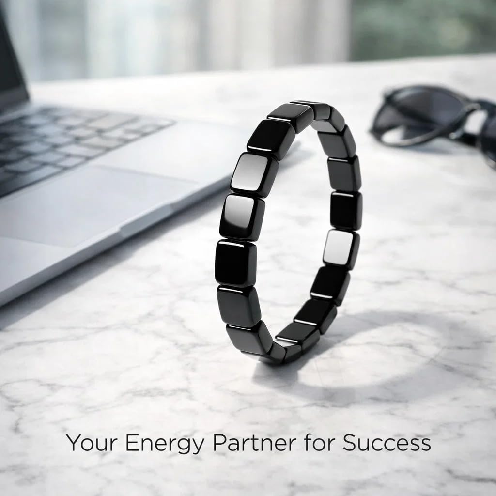 Hematite Bracelet Men - Reignites Masculine Energy, Natural Hematite Stone Beaded Stretch Healing Bracelets Reclaim Your Edge & Confidence, Inspirational Gift Jewelry - Image 6