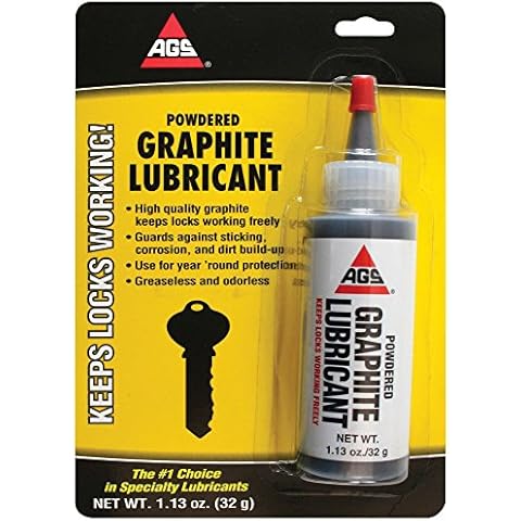 AGS Automotive Solutions Powdered Graphite Lubricant, Greaseless, Odorless - 1.13 ounces, 32 grams, Dry Graphite Lubrication, Ideal for Trigger Mechanisms, Fishing Reels, and more Cover