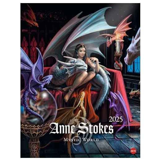 Anne Stokes: Mystic World Posterkalender 2025: Mystische Wesen in einem Wandkalender für Fantasy-Fans. Kalender im Format 34 x 44 cm.
