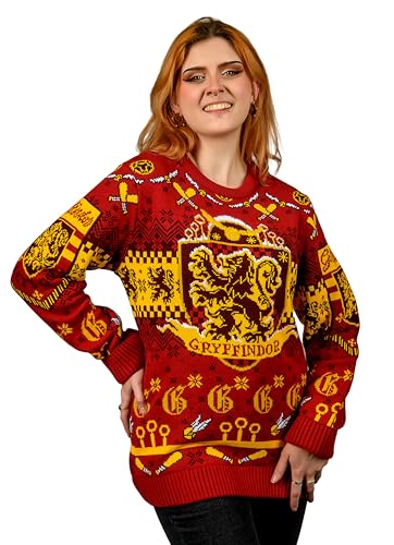 Harry Potter: Gryffindor - Jersey de Navidad para hombre y mujer,...