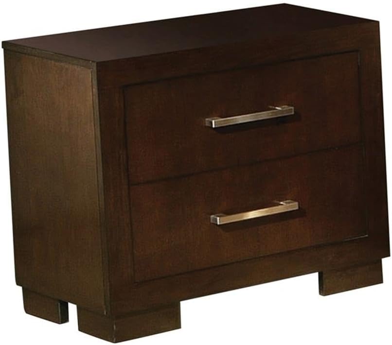 BOWERY HILL 4 Piece California King Storage Bedroom Set, Solid Wood and Veneer, Cappuccino Finish, Includes Bed with Storage Headboard Lighting, Nightstand, Dresser, Mirror for Master Bedroom Use