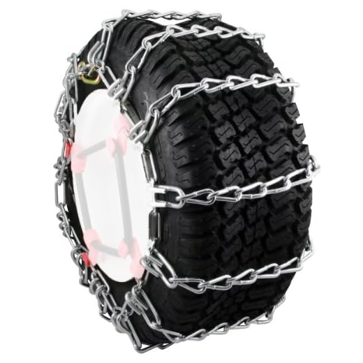 Security Chain Company 1061756 Max Trac Heavy Duty Zinc Traction Tire Chains, Designed for Snow Blowers and Garden Tractors in Snow, Ice and Mudd, Set of 2