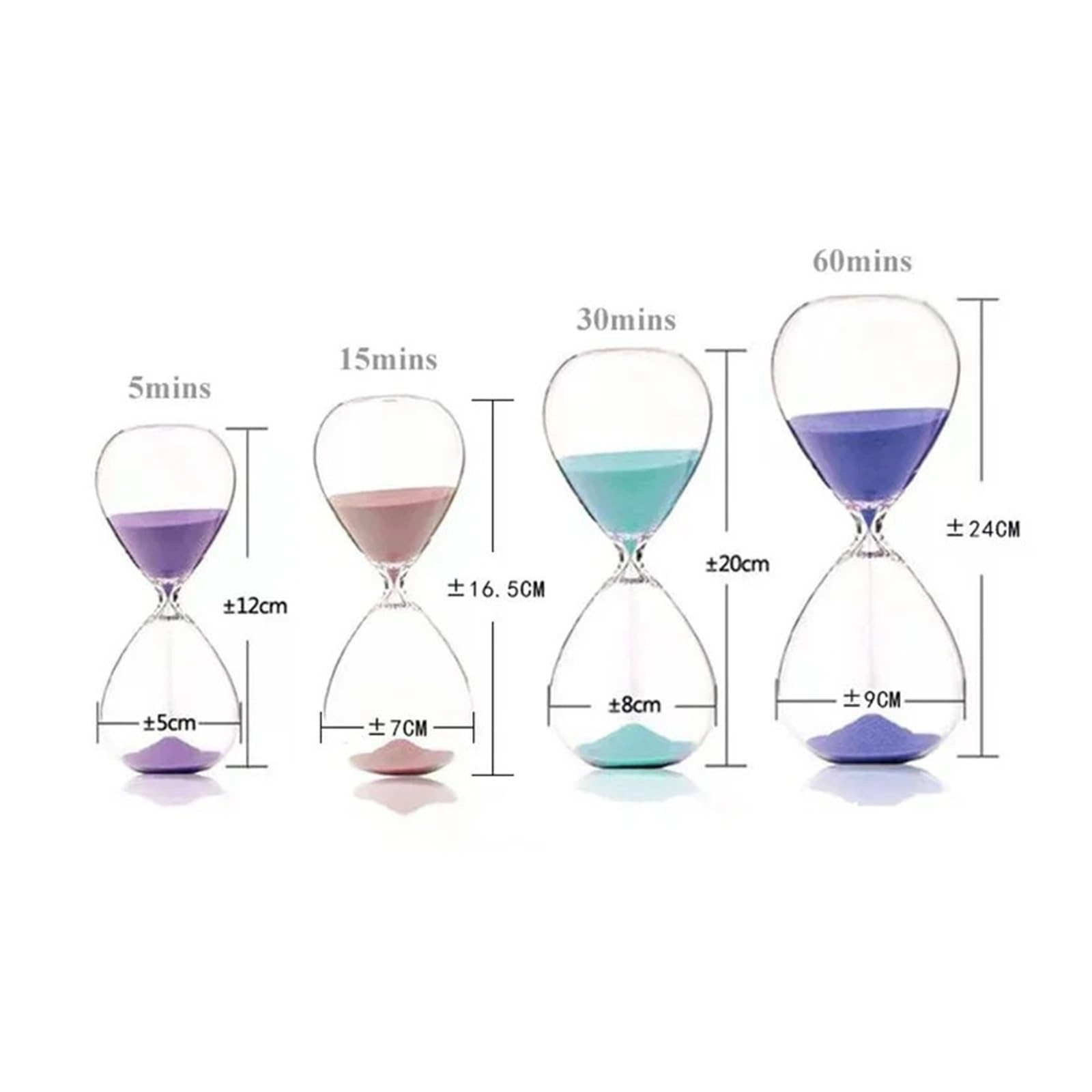 Nordic Glass Droplet Hourglass Timer 5/15/30/60 minutowy Aesthetic Sand Clock do salonu, półki, biurka, kreatywny ornament do domu (brązowy, 30 min 8 x 20 cm)