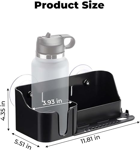 Miniatura 5 de KEMIMOTO Organizador de bote, portavasos instalado con tornillosventosas en cualquier superficie plana, organizador de almacenamiento, caja de