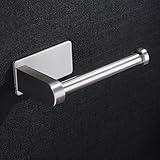 Zunto Toilet Roll Holder Self-Adhesive No Drilling Toilet Roll Holder Brushed Stainless Steel