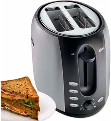 Oster 2-Slice Toaster with Extra Wide Slots, Bagel Toaster for All Bread Types, Brushed Stainless Steel