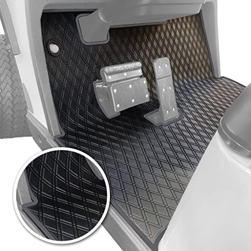 Xtreme Mats EZGO Golf Cart Mat, Full Coverage Golf Cart Floor Liner Mat - Only Fits EZGO TXT (1994+), Express S4 (2012-2020), Valor, & Workhorse - All Black