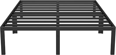 Mr IRONSTONE Full Bed Frame, 14 Inch Platform Heavy Duty Steel Full Size Bed Frame No Box Spring Needed, Metal Bed Frame with Storage, Heavy Duty Steel Slat