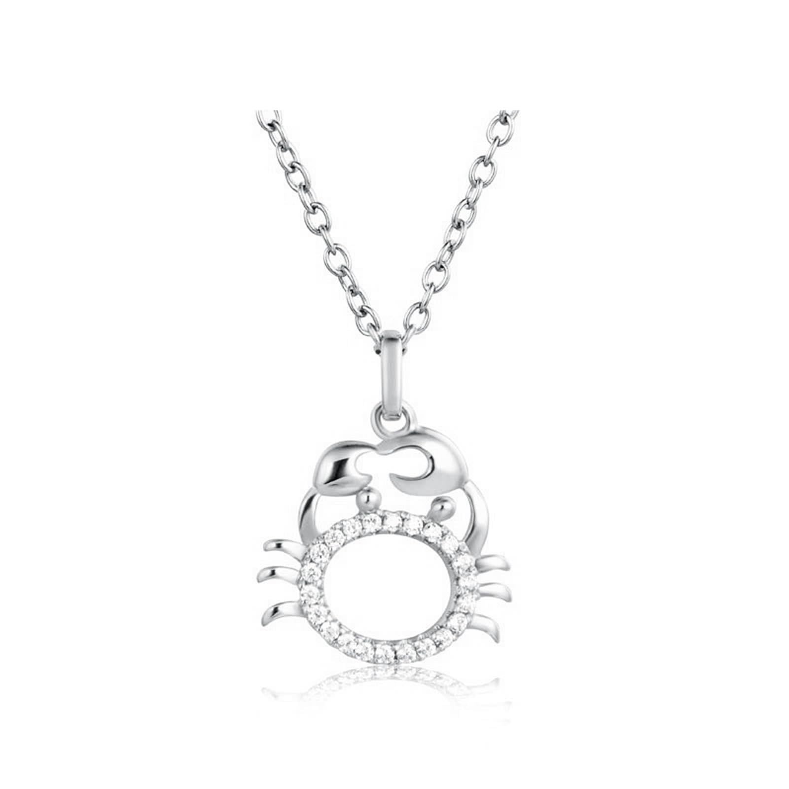 XANAYXWJ 9K/18K Gold Halskette für Damen, Moissanit/Diamant Krabbe Edelstein Anhänger Schmuck Kettenlänge 18 Zoll