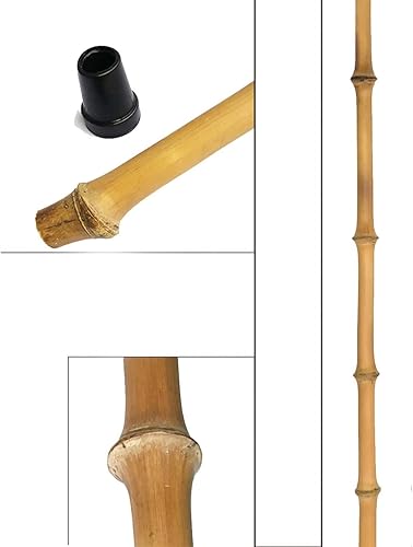 Miniatura 3 de AMOCHO Bastón de madera de bambú para hombres y mujeres, 80cm31in, 85cm33in, 90cm35in, bastón para adultos mayores, bastones para padres madres