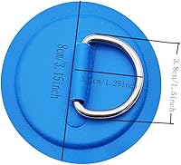 Vista 3 de 6 piezas de almohadilla/parche D anillos para PVC inflable barco canoa balsa acero inoxidable anillo en D Dinghy Kayak tabla de surf tabla de remo