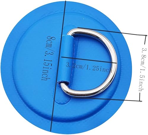 Miniatura 3 de 6 piezas de almohadillaparche D anillos para PVC inflable barco canoa balsa acero inoxidable anillo en D Dinghy Kayak tabla de surf tabla de remo