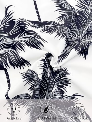 Men's Hawaiian Shirt Casual Short Sleeve Button Down Shirt Coconut Print Summer Beach Shirt with Pocket4