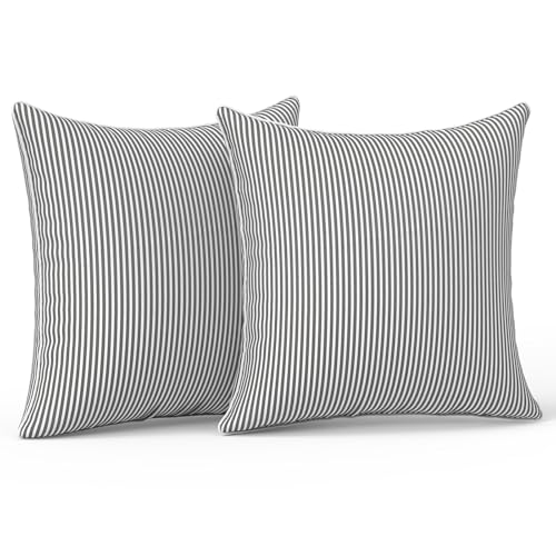 LVTXIII Outdoor/Indoor Pillow Covers, Patio Fade Resistant Throw Pillow Covers ONLY, Waterproof Farmhouse Accent Cushion Cases for Sofa Patio Couch Decoration 18