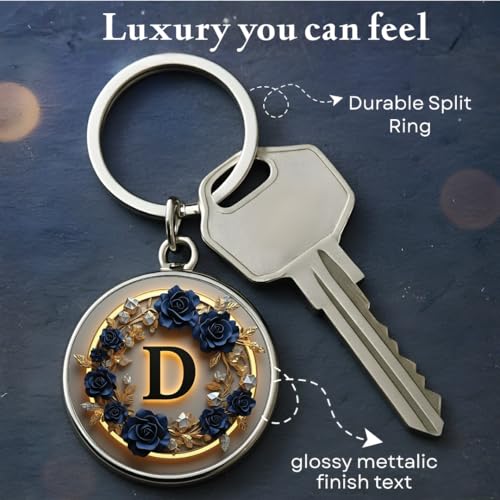 Image of magical gifts MG | Premium Alphabet & Initial Metal Keychain for Bags & Keys | Double-Sided | Personalized Initial Charm Keyring | Heavy-Duty Metal | Perfect for Gifting & Daily Use