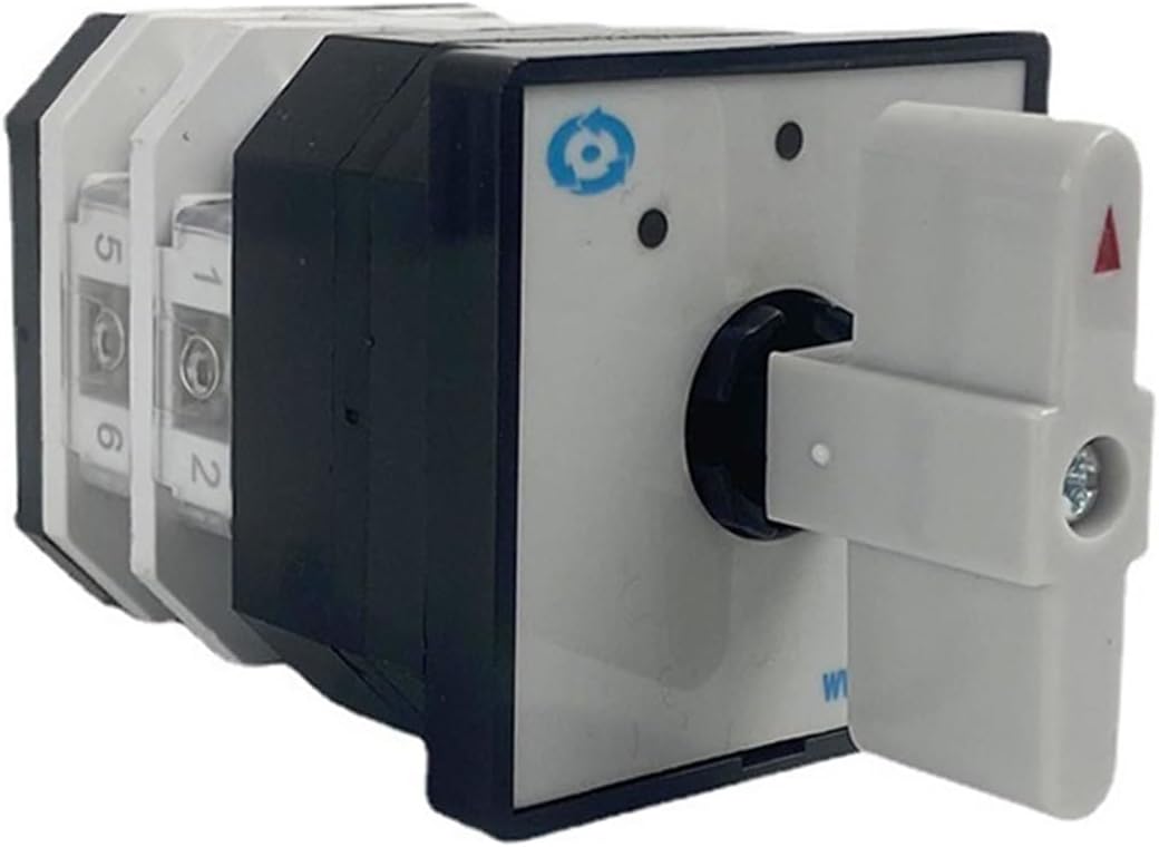 LW12-16/2 Control Circuit 3 Position Rotary Switch On-Off-on 2 Poles 16A Silver Contact Universal Gear Cam Change-Over Selector