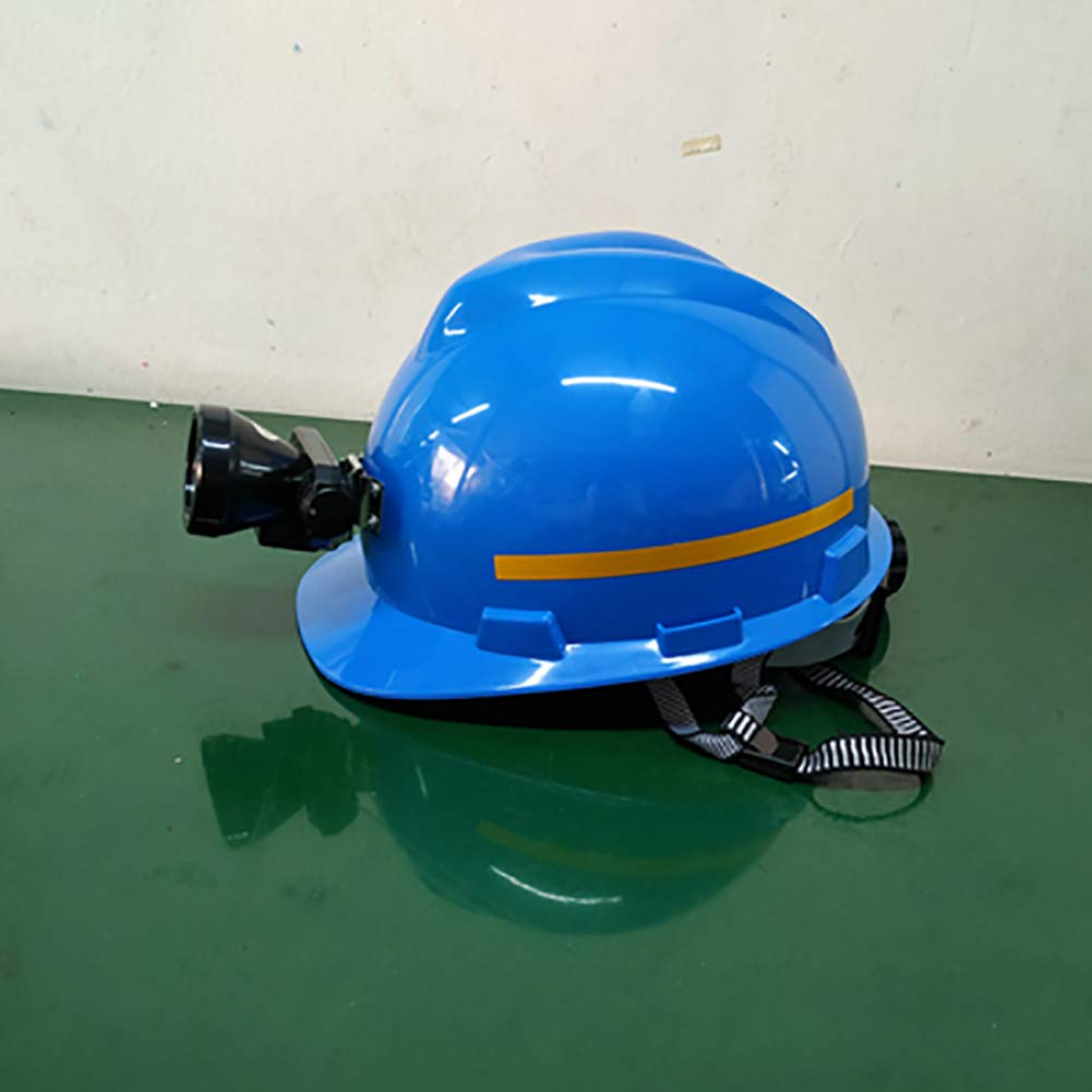 Casco con luz, Casco de Seguridad Industrial, Casco de construcción rígido, ventilado, arnés de 4 Puntos, Casco de Protección, Casco de Trabajo Casco