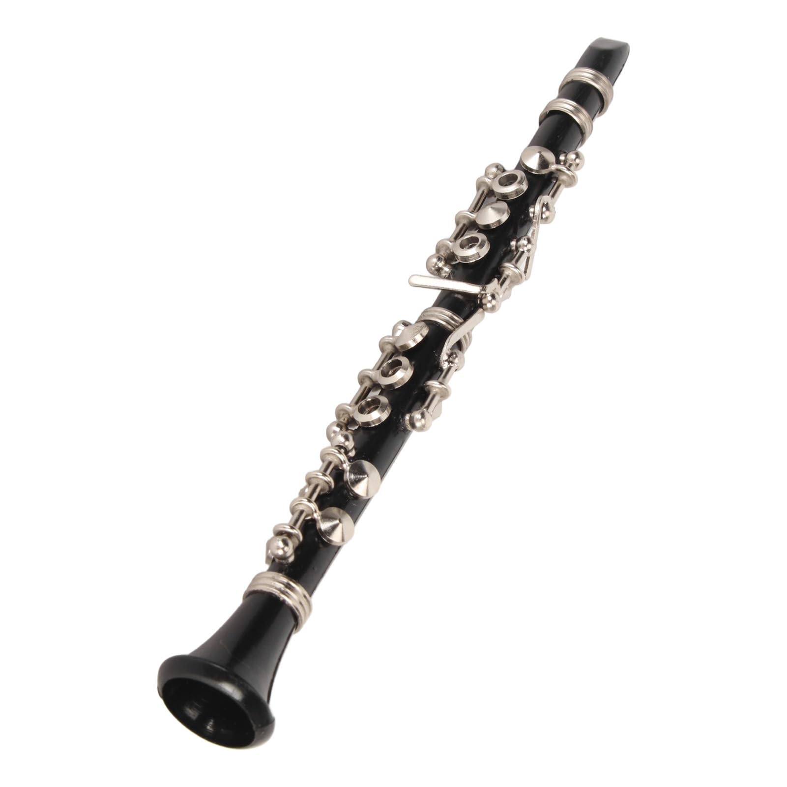 Clarinetto Nero in Miniatura, Giocattolo Modello di Clarinetto in Miniatura con Supporto e Custodia Display Modello di Clarinetto Strumenti Musicali Ornamento per la Casa con