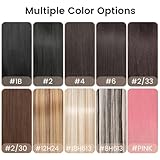 22inch Long Straight Clip in Hair Extensions 180g Full Head 12 Pieces Soft Thick Synthetic Clip in Hair Extension for Women Dark Brown Hairpiece - Image 7
