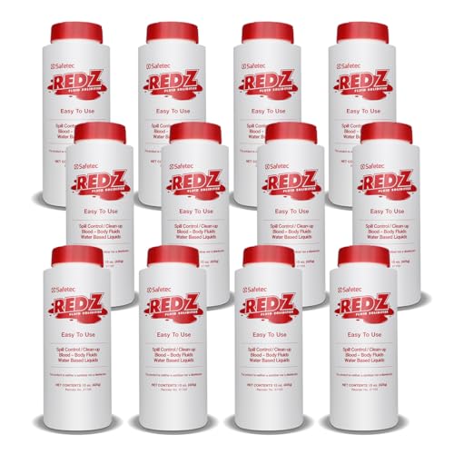 Image of Safetec Red Z Spill Control Solidifier, 15 oz. shaker top bottle (12 bottles /case)
