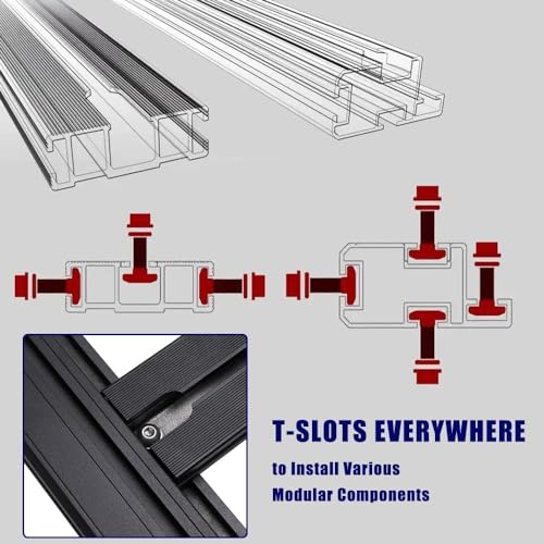 Mountainpeak 600LB Capacity 63" x 51" Aluminum Car Rooftop Platform, Universal Flat Roof Rack Cargo Carrier System
