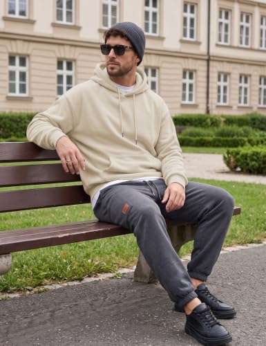 Men's Hooded Long Sleeve casual Pullover Kangar Pocket Sweatshirt - Image 6