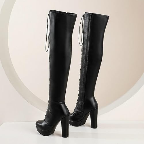お値下げ対応済♪新品・未使用♡大活躍♪超定番ロングブーツ　38 Amazon | [Zitas] 編み上げ ロングブーツ ニーハイブーツ