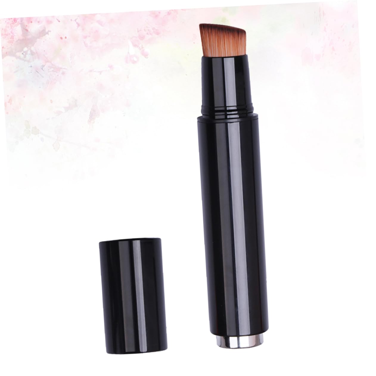 Mipcase 3pezzi Pennello Per Fondotinta Liquido Portatile Nero Con Manico Plastica Spazzola Multifunzionale Per Trucco Con Setole Morbide e Durevoli Per Applicazione Di Cosmetici