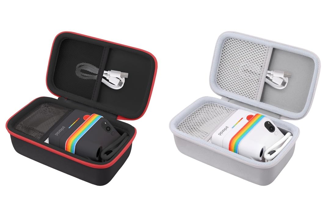 Khanka Custodia per Polaroid Go Gen 3/Gen 2/Go Mini - Nero + Bianco