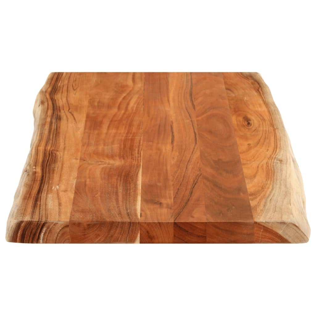 vidaXL Tablero de Mesa Rectangular de Acacia con Borde Natural 120x60x2,5 cm para Comedor