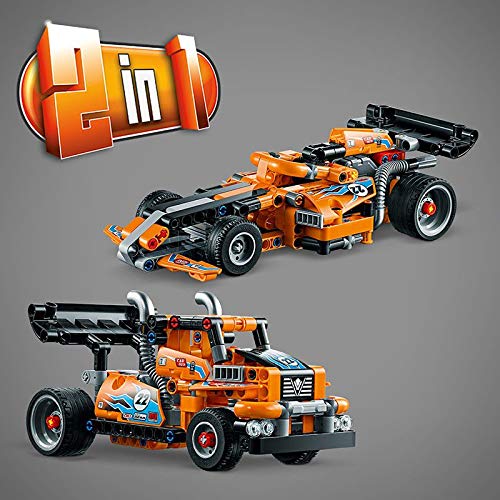 LEGO Technic 42104-2-en-1 Pull-Back - Race Truck Dragster (227 pièces)