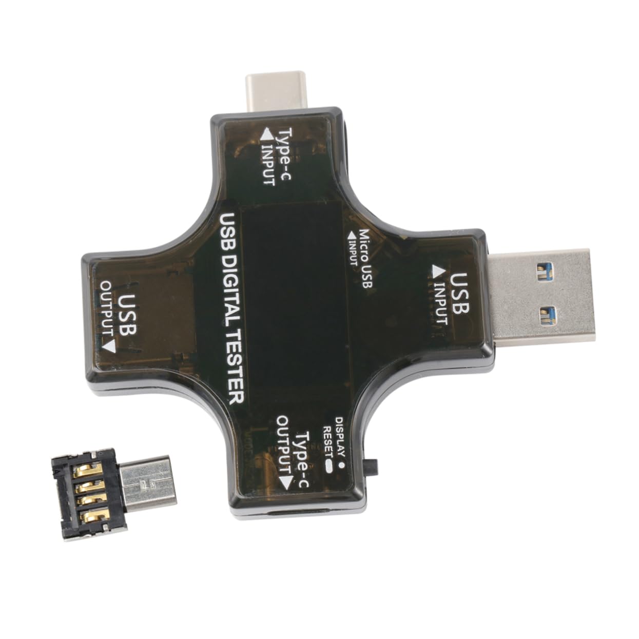 USB Tester Typ-c mit Farbdisplay, 1 Stück, Schwarzer Kunststoff