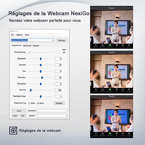 Webcam 1080p streaming NexiGo avec microphone pour enregistrement vidéo