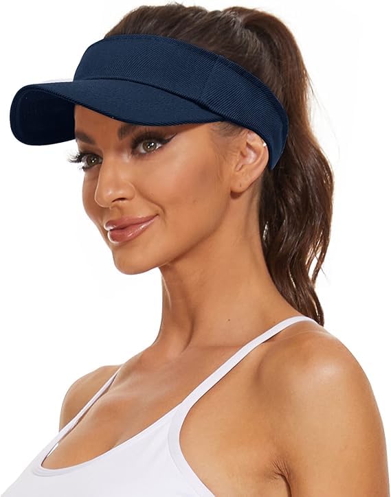 Womens Visor Hats for Women Adjustable Beach Sun Visors for Women Sports Outdoor Unisex Golf Tennis Visor for Men-image-31