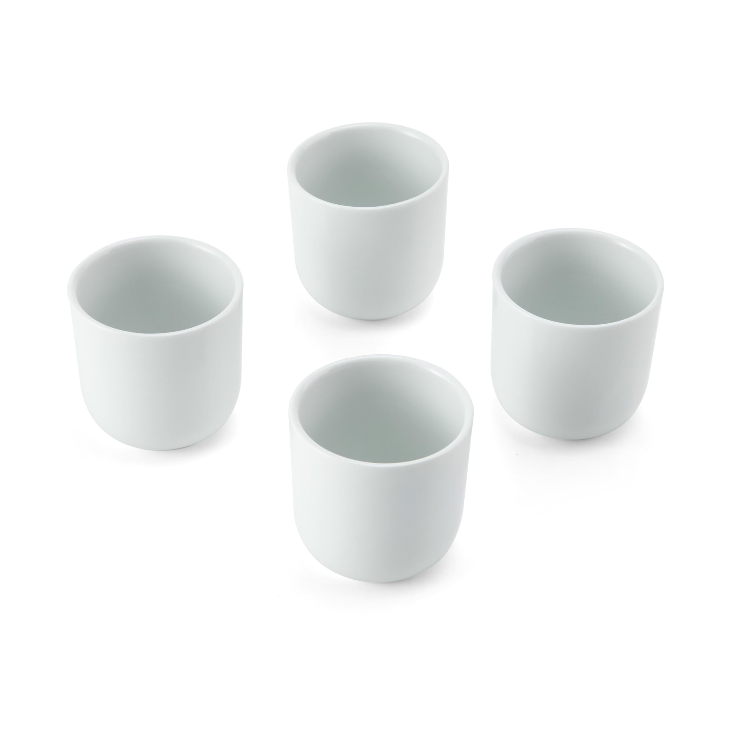Mikasa Chalk 4pc Porzellan-Eierbecher-Set, weiße Eierbecher für Frühstückstische, 5cm | Porzellan-Eierhalter… – Ansicht 3