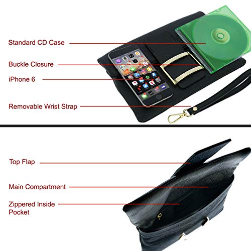 Italian Genuine Leather Wristlet Crossbody Shoulder Bag Clutch Handbag For Women4