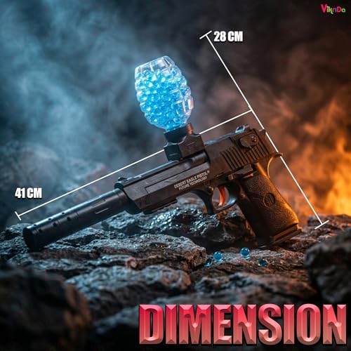 Image of VikriDA Electric Automatic Ball Blaster Toy Gun with Small Balls | Toy Gun with Rapid Fire Mode for Adults - Desert Eagle