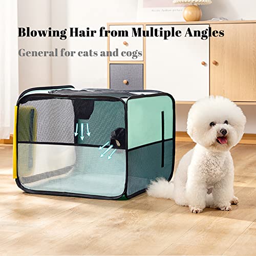 Pet Dog Cat Drying Box | Anti-Hair Flying | Portable Foldable Cat Drying Room | Drying Crate Cage For Small Medium And Large Dogs (Green) #TOP1