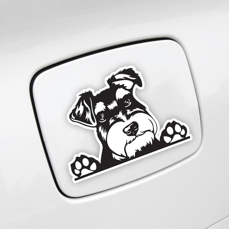 2pcs Cute Miniature Schnauzer Decal 5.91"x4.33", Hide Scratches Sticker for RV, Laptop, Rear Windshield, A Gift for Dog Lovers |#DK339 - Image 5
