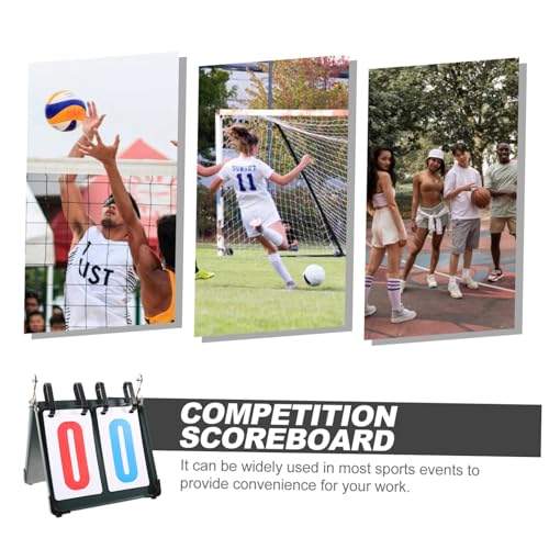 Marcador portátil Yardwe para deportes: tablero de puntuación para baloncesto, tenis, bádminton y más, construcción de acero y PVC para uso duradero miniatura 7